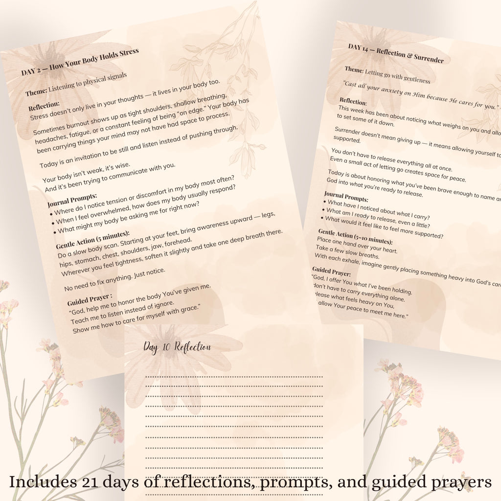 The Restored Reset — 21-Day Faith-based Burnout Recovery & Reflection Guide (Digital Download)